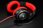 Fone Headset Corsair para Jogos HS35 Stereo Gaming - Preto/Vermelho