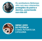 Ventilador De Teto Beltempo Mira Led 6500k Preto/imbuia Estrutura Preto Pás Imbuia Diâmetro 1.01 m Material das pás Madeira Quantidade de pás 3