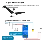 Ventilador Teto Preto Led 3000k + Controle Beltempo Diâmetro 1.17 m Material das pás MDF Quantidade de pás 3