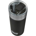 Kit Copo Termico com Tampa e Canudo Coleman 600ML - Preto/Vermelho