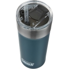 Kit Copo Termico com Tampa e Canudo Coleman 600ML - Azul/Verde