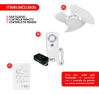 Ventilador De Teto Tron Aventador Led Branco Com Controle Remoto Compatível Com Alexa