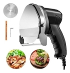 Fatiador Churrasco Elétrico Profissional Lâmina 110v Kebab Cor Preto