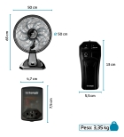 Ventilador De Mesa e parede 2 em 1 Wap Flow Turbo + Controle Remoto Beltempo Compatível Com Alexa