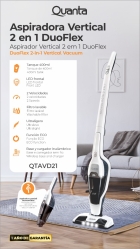 Aspirador Quanta QTAVD21 Vertical Duo 400ML Bivol White/90W