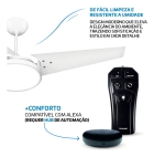 Ventilador Teto Branco Led 3000k + Controle Beltempo Diâmetro 1.17 m Material das pás MDF Quantidade de pás 3