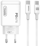 Carregador de Parede Yookie K19 20W USB-C Bivolt 50-60HZ - Branco