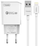 Carregador de Parede Yookie KI22 18W Lightning Bivolt 50-60HZ - Branco