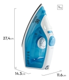Ferro de Passar Roupa a Vapor e a Seco Electrolux Easyline com Base Antiaderente SIE60