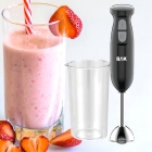 Mixer Inox Triturador Batedor Compacto Resistente 300w Cor Preto