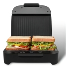 Grill Sanduicheira Eletrica Cadence Antiaderente Chapa Misteira Hamburguer Click Tostex Luz Indicadora San400 Preto