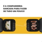 Grill Sanduicheira Eletrica Cadence Antiaderente Chapa Misteira Hamburguer Click Tostex Luz Indicadora San400 Preto