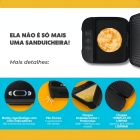Grill Sanduicheira Eletrica Cadence Antiaderente Chapa Misteira Hamburguer Click Tostex Luz Indicadora San400 Preto