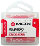 Pilha Mox AA Recarregavel 3600 Mah com 4 Unidades