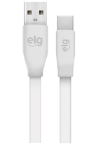Cabo USB-C Elg Tcusbe Injetado Em PVC 3.4A 15W (1.25 Metros) Branco