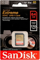 Memoria SDXC Uhs-I Extreme Sandisk 64GB 170MBS