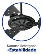 Ventilador de Teto Ventex Comercial Silencioso 3 Pás Preto 1.1m