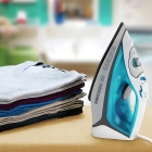 Ferro De Passar A Vapor Com Base Antiaderente Fx2100 Cor Azul E Branco