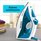 Ferro De Passar A Vapor Com Base Antiaderente Fx2100 Cor Azul E Branco