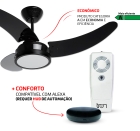 Ventilador De Teto Búzios Max Led Preto Com Controle Remoto Compatível Com Alexa
