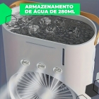 Ventilador Portátil Umidifiador Doméstico De Cabeça Dupla Elétrico Luz Estrutura Branco Pás Branco 10w Swave