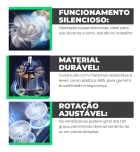 Ventilador Portátil Umidifiador Doméstico De Cabeça Dupla Elétrico Luz Estrutura Branco Pás Branco 10w Swave