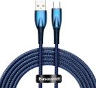 Cabo USB-A para USB-C Baseus Glimmer Series CADH000503 100W (2 Metros) - Azul