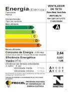 Ventilador Teto 3 Pás 130w Preto Led Venti Delta