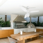 Ventilador De Teto Com 3 Pás Wind Ventisol Estrutura Branco Pás Branco