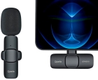 Microfone Wireless para Celular Quanta QTMISI10 com Lightning - Preto