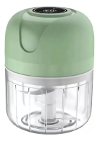 Mini Multiprocessador Fatiador Usb Sem Fio 3 Em 1 Alimentos Cor Verde-claro
