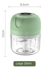 Mini Multiprocessador Fatiador Usb Sem Fio 3 Em 1 Alimentos Cor Verde-claro