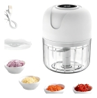 Mini Multiprocessador Fatiador Usb Sem Fio 3 Em 1 Alimentos Cor Verde-claro