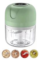 Mini Multiprocessador Fatiador Usb Sem Fio 3 Em 1 Alimentos Cor Verde-claro