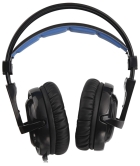 Fone Headset Gamer Sades Locust Plus Surround 7.1 com Fio Preto/Azul
