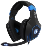 Fone Headset Gamer Sades Spellond Pro Audio BY Bongiovi DPS - Preto/Azul