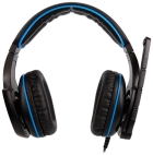 Fone Headset Gamer Sades Hammer Surround 7.1 com Fio Preto/Azul