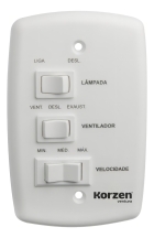 Ventilador De Teto Korzen Com 3 Pás Ventura Ventidelta Estrutura Preto Pás Preto Material Das Pás Madeira