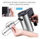 Batedeira Elétrica Inox De Mão Profissional 5 Velocidades