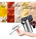 Batedeira Elétrica Inox De Mão Profissional 5 Velocidades