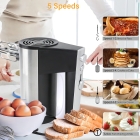 Batedeira Elétrica Inox De Mão Profissional 5 Velocidades