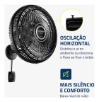 Ventilador de Parede 40cm Super Turbo 8 Pás Mondial 140W - VTX-40P-8P