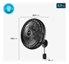 Ventilador de Parede 40cm Super Turbo 8 Pás Mondial 140W - VTX-40P-8P