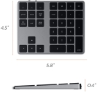 Teclado Numerico Sem Fio Satechi ST-Xlabkm - Cinza