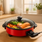Panela Elétrica Mondial Tampa Vidro Multicook Redpe-28 110v Vermelho 60