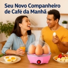 Cozedor Ovos Elétrico Portátil A Vapor Bivolt Multifuncional Cor Rosa Frequência 50
