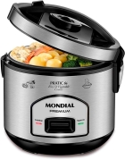 Panela Eletrica de Arroz Mondial Pratic 6I PE-43-6X Preto/Inox - 220V/60HZ