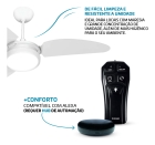 Ventilador De Teto Branco Led 6500k + Controle Beltempo Pás Branca Diâmetro 1.05 m Frequência 60Hz Material das pás Plástico Quantidade de pás 3