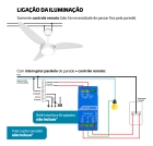 Ventilador De Teto Branco Led 6500k + Controle Beltempo Pás Branca Diâmetro 1.05 m Frequência 60Hz Material das pás Plástico Quantidade de pás 3