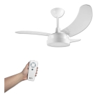 Ventilador De Teto Búzios Max Led Branco Com Controle Remoto Compatível Com Alexa
